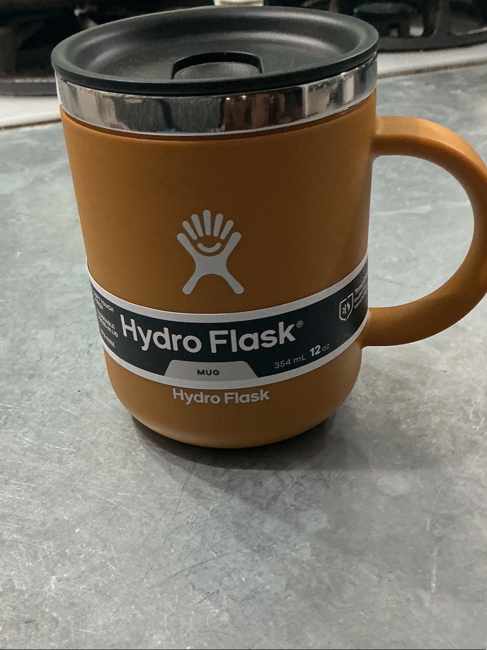 Hydro Flask Mustard Yellow Insulated Mug with Handle